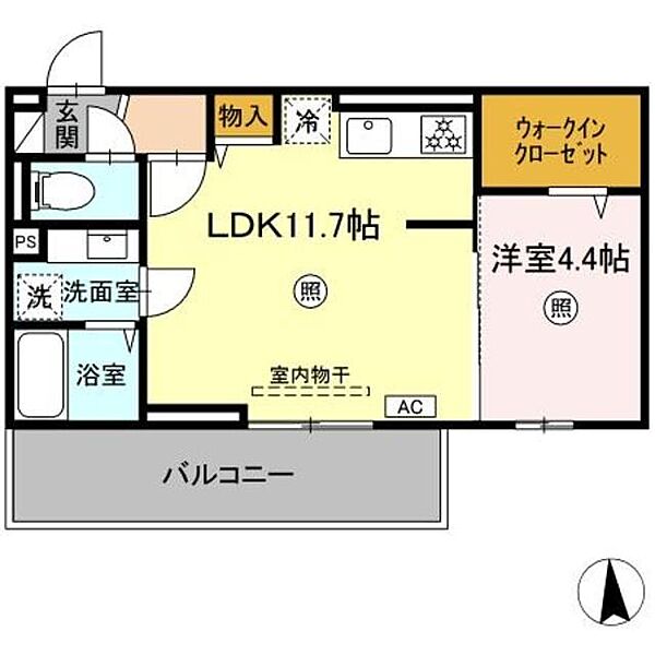 Ａｕｇｕｓｔａ（オーガスタ） 202｜福岡県久留米市津福本町(賃貸アパート1LDK・2階・39.77㎡)の写真 その2