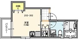 ルミナス志村 ワンルームの間取図画像