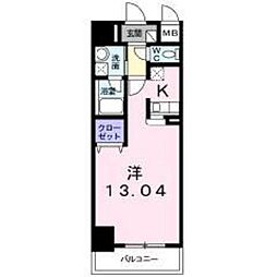 ベルナティオ 1Kの間取図画像