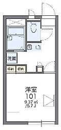 レオパレスクリーム館 1Kの間取図画像