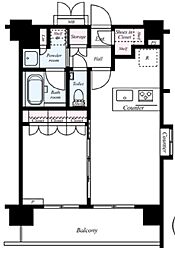 グランド・ガーラ大森2 1LDKの間取図画像