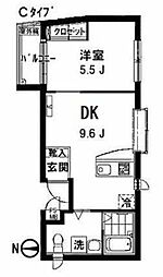 HIROAPTMT 1DKの間取図画像