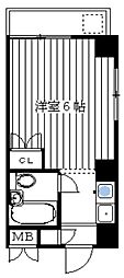 コスモス阿佐ヶ谷 ワンルームの間取図画像
