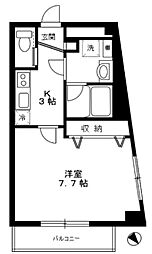 ア・ラ・モード東向島 1Kの間取図画像