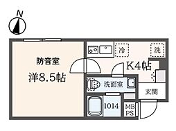 ラシクラス板橋本町 1Kの間取図画像
