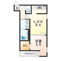 フジパレス三国ヶ丘ノース 1LDKの間取図画像