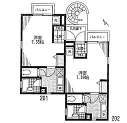 ロイヤルヒルズ 1Kの間取図画像