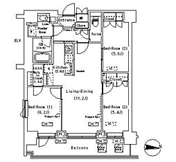 ParkAxis辰巳STAGE 3LDKの間取図画像