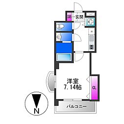 Luxe布施駅前 1Kの間取図画像