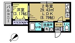 AJ馬橋5 1LDKの間取図画像