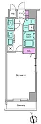 レジディア銀座東 1Kの間取図画像