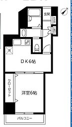 ハイツリッチモンド 1DKの間取図画像
