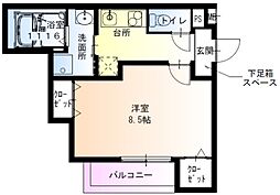 フジパレス阪急園田駅北3番館 1Kの間取図画像