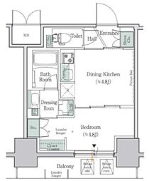 ワンルーフレジデンス板橋大山 2階1DKの間取り