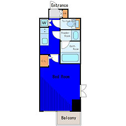JR京浜東北・根岸線 大森駅 徒歩8分の賃貸マンション 11階1Kの間取り
