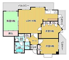 アンピール天神東 1301 ｜ 福岡県福岡市中央区春吉２丁目5-1（賃貸マンション3LDK・13階・82.76㎡） その2