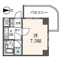 ライオンズマンション相模原第3 1Kの間取図画像