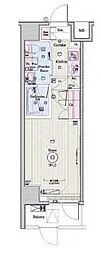 MAKESDESIGN千鳥町ASYLCOURT 1Kの間取図画像