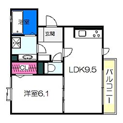コンフォート5 1LDKの間取図画像