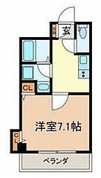 渡邉ビル 1Kの間取図画像