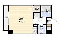 コスモメゾンアキヤマ ワンルームの間取図画像