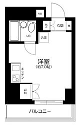 テラッサ・エスト ワンルームの間取図画像