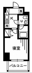 プライムアーバン川口 1Kの間取図画像