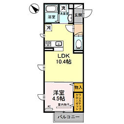 メゾン東雲 1LDKの間取図画像