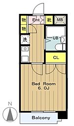 ダイホープラザ橋本II 8階1Kの間取り