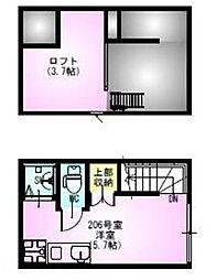 VILLEST町屋 ワンルームの間取図画像