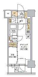 リビオメゾン西麻布 1DKの間取図画像