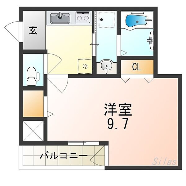 フジパレス鳳中ノース ｜大阪府堺市西区鳳中町９丁(賃貸アパート1K・1階・30.08㎡)の写真 その2