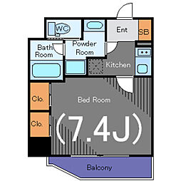 レオンコンフォート西新橋 5階1Kの間取り