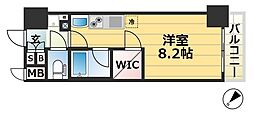 JR東海道・山陽本線 神戸駅 徒歩8分の賃貸マンション 6階ワンルームの間取り