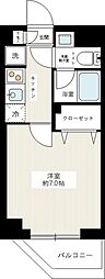 REXZY西川口AZ2 1Kの間取図画像