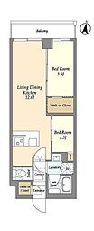 アジールコート練馬中村橋 2LDKの間取図画像
