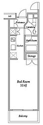 HF碑文谷レジデンス ワンルームの間取図画像