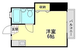 VILLAFUKI ワンルームの間取図画像