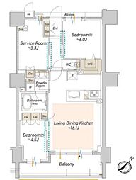 ユニハイム町田 3LDKの間取図画像