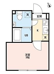 アザーレ・クオン宮崎台 1Kの間取図画像