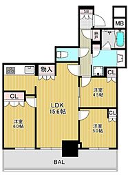 リヴァリエA棟 3LDKの間取図画像