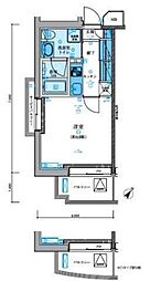 LIVCITY駒沢大学 1Kの間取図画像