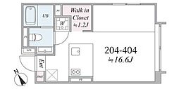 the trias 121 1LDKの間取図画像