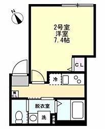 メゾンシトロン 1Kの間取図画像