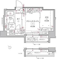 クレイシアＩＤＺ王子アーバンヒルズ 4階1DKの間取り