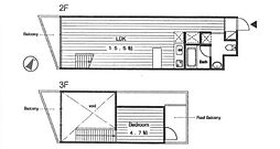 ＳＣＡＬＡ 3階1DKの間取り