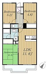 サザントゥリー東林間 3LDKの間取図画像