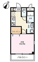 アンプルールフェール南船堀 1Kの間取図画像