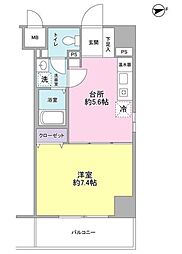 ヴェルデ東日本橋 1DKの間取図画像