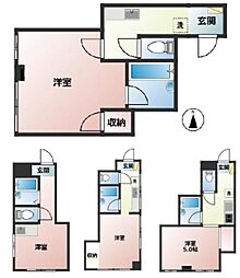 サニーヒル 1Kの間取図画像